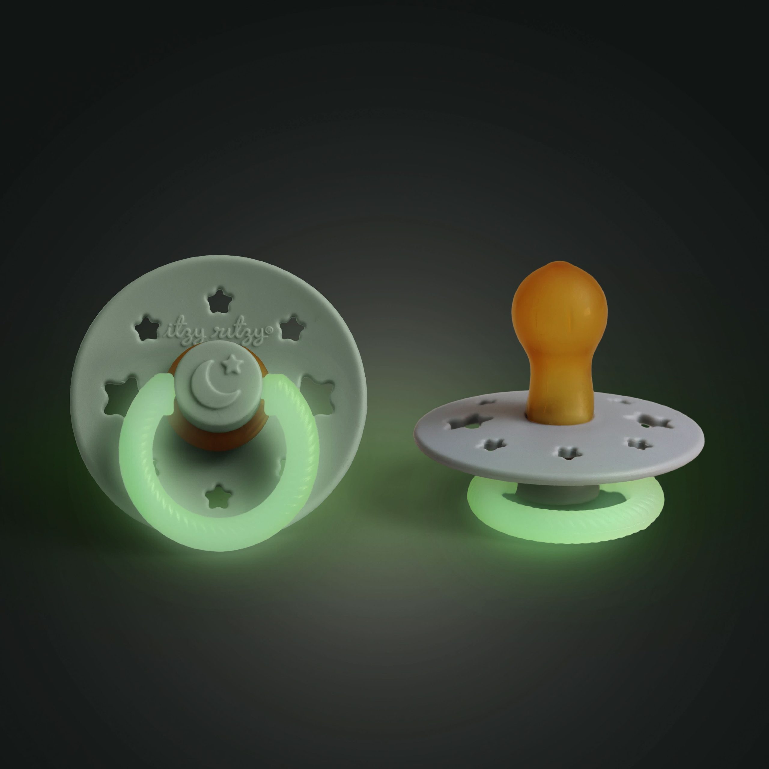 Itzy Soother™ Glow in the Dark Natural Rubber Pacifier - 0-6M - Image 6