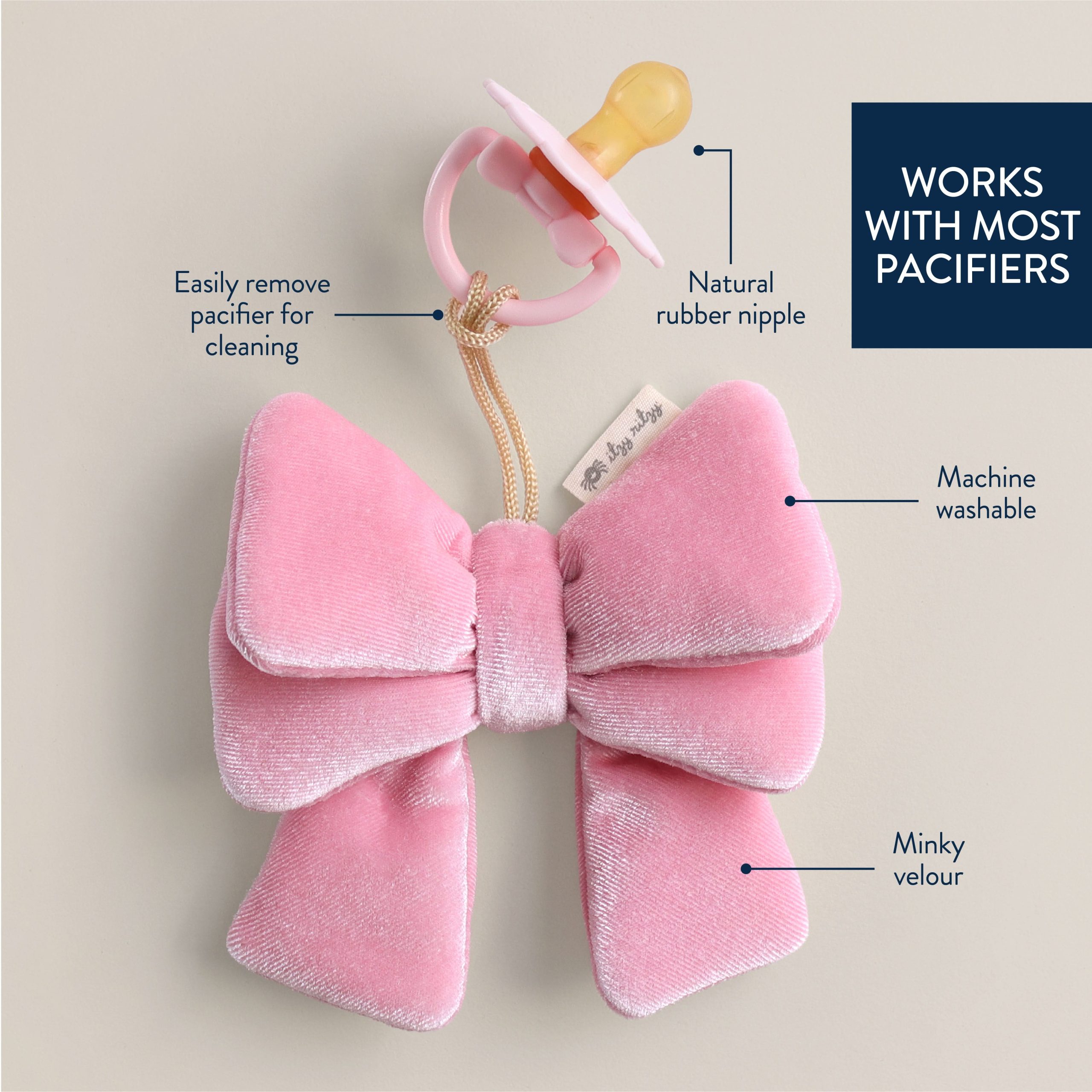 Bitzy Pal™ Natural Rubber Pacifier & Lovey - Image 4